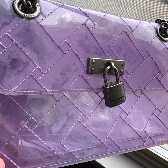 Kurt Geiger Purple Transparent Crossbody Bag - Picture 14 of 15